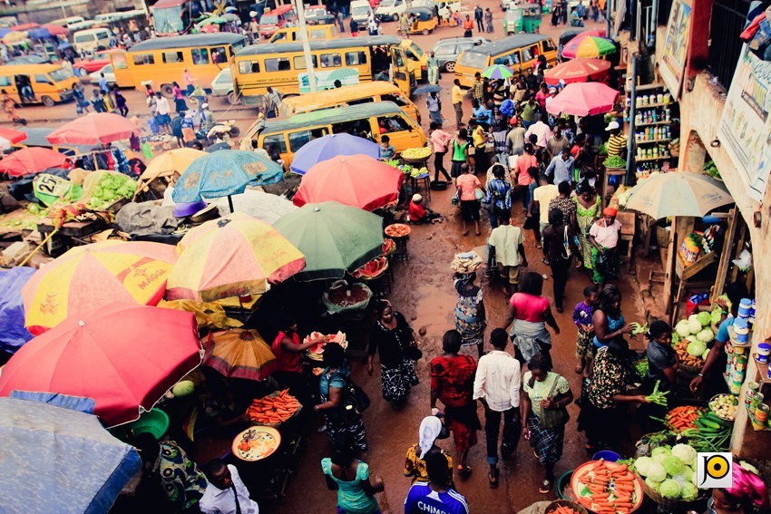 Image depicting a typical Nigerian market