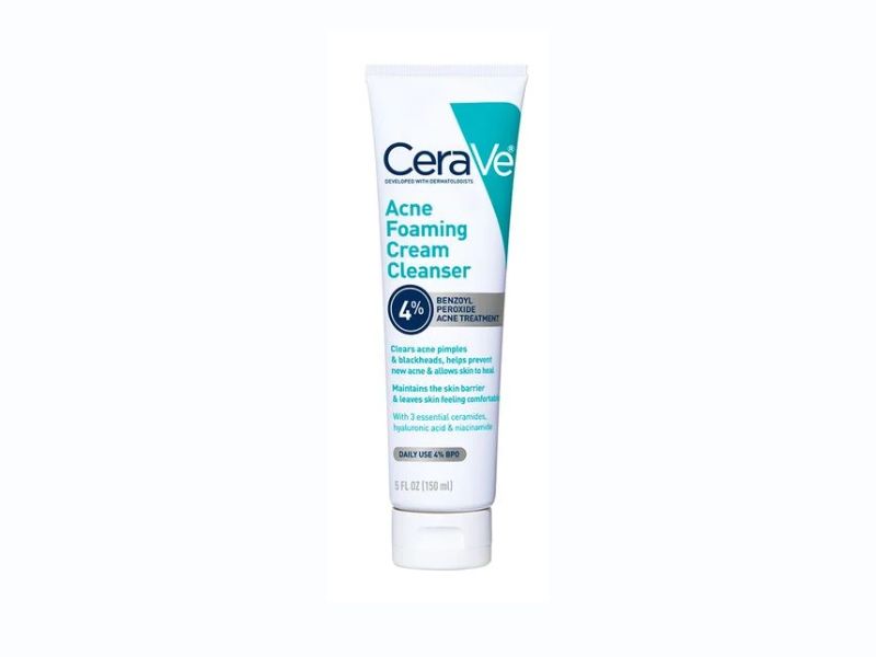 CeraVe acne foaming cream cleanser for acne