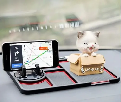 image showing a car dashboard phone mount with anti slip mat